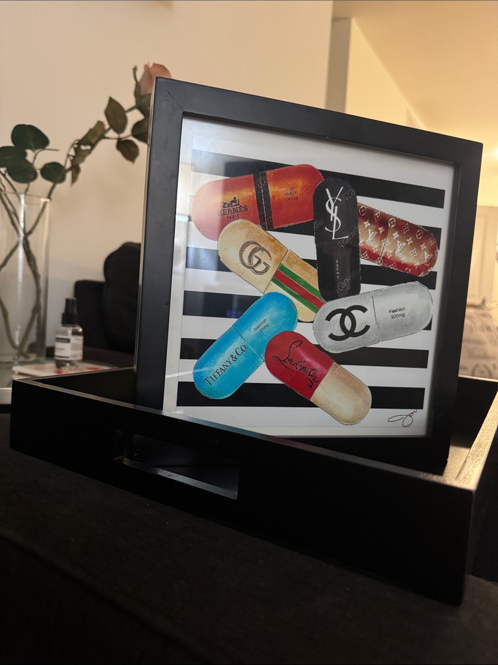 Designers Originals Framed Capsule Logo Art - Black, Blue, Red, Gold, White